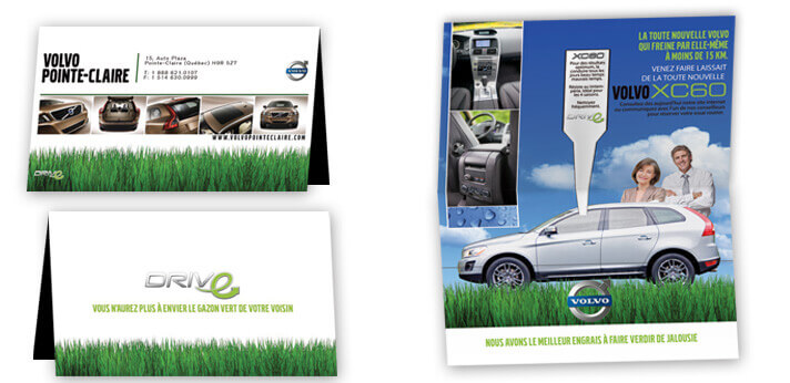 Infographie et imprimerie du dépliant Volvo