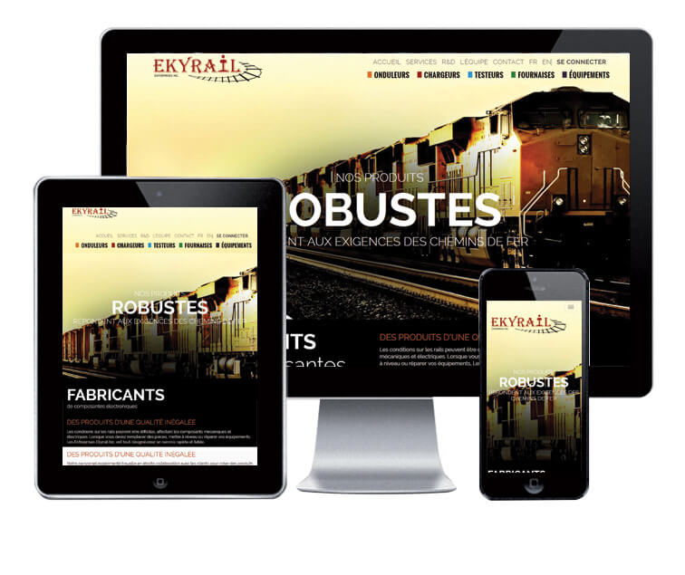 Design et conception du site web de Ekyrail