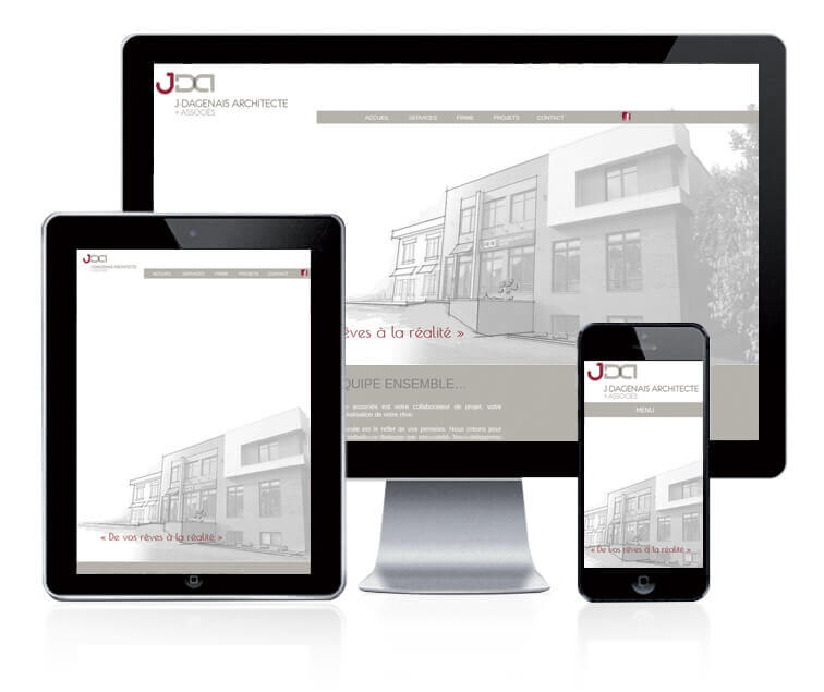Design et conception du site web de Julie Dagenais Architecte et associés