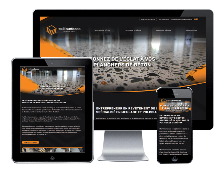 Design et conception du site web Multisurfaces