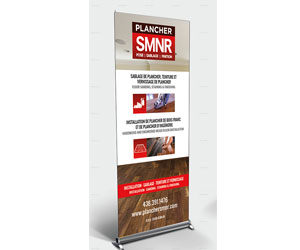 Design et infographie d'affiche publicitaire pour Plancher SMNR