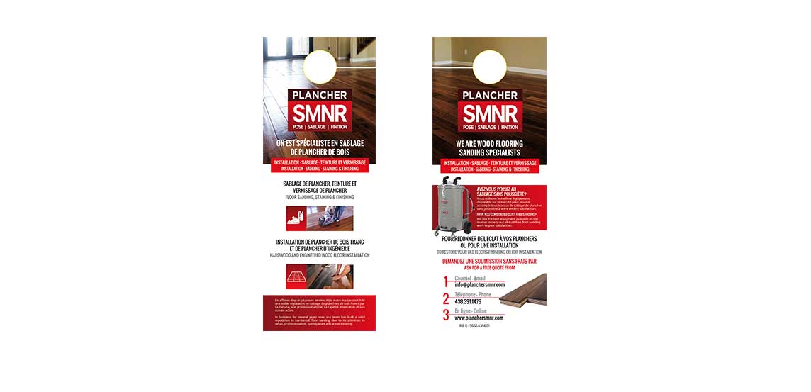 Design et infographie de la brochure imprimée de Plancher SMNR