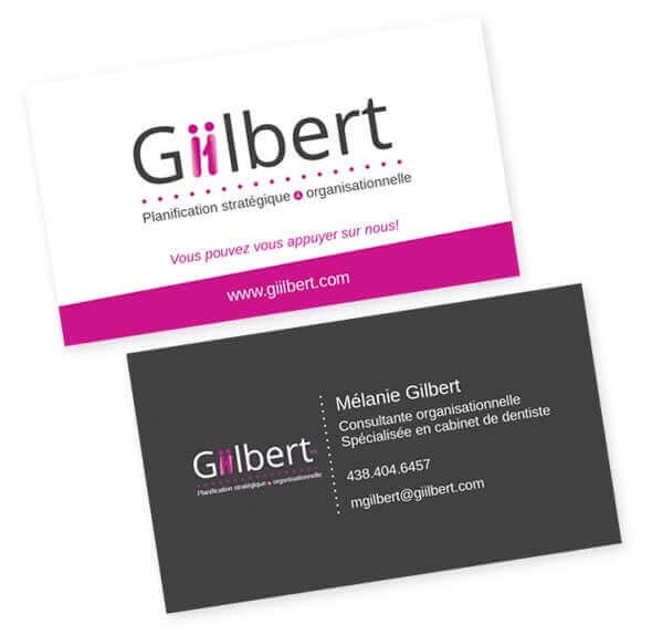 Design et conception de la carte d'affaire Giilbert