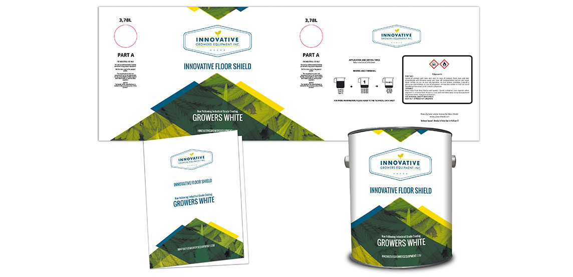 Design et infographie de produit d'imprimerie de marketing de Growers White