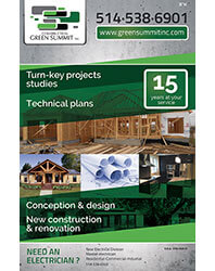 Design et infographie de publicité pour Construction Green Smith