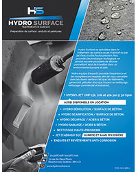 Design et infographie de publicité pour Hydro Surface
