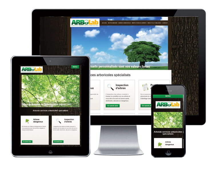 Design et conception du site web de Arbolab