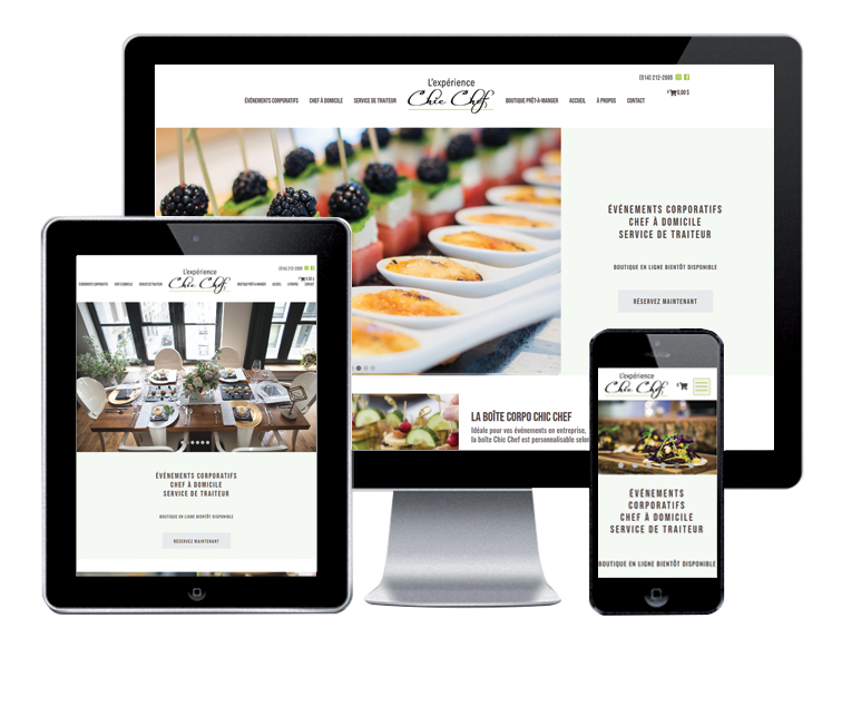 Design et conception du site web Chic chef
