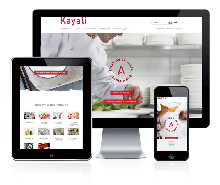 Design et conception du site web Kayali