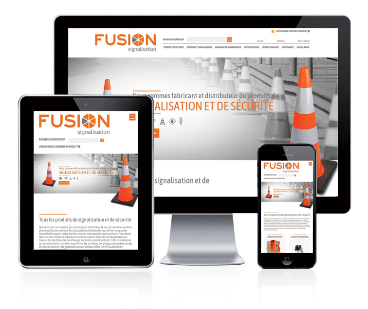 Design et conception du site web Fusion signalisation
