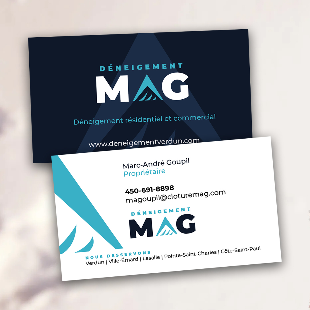 Carte professionnelle Déneigement Mag