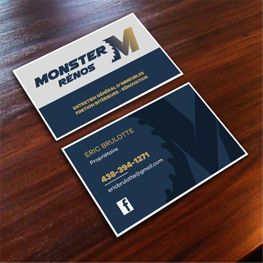 Carte professionnelle Monster Rénos