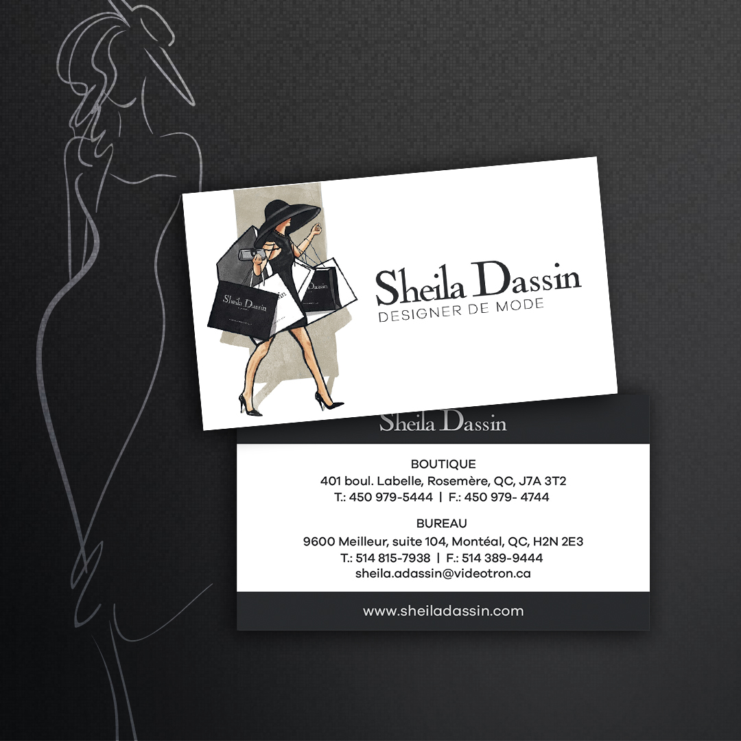 Carte professionnelle Sheila Dassin